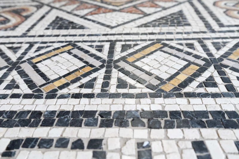 Mosaïque Tapis géométrique - en marble