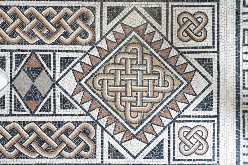 Mosaïque Tapis géométrique - en marble