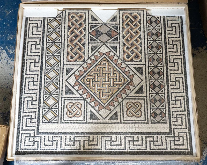 Mosaïque Tapis géométrique - en marble