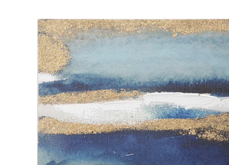Peinture moderne représentant la mer bleue