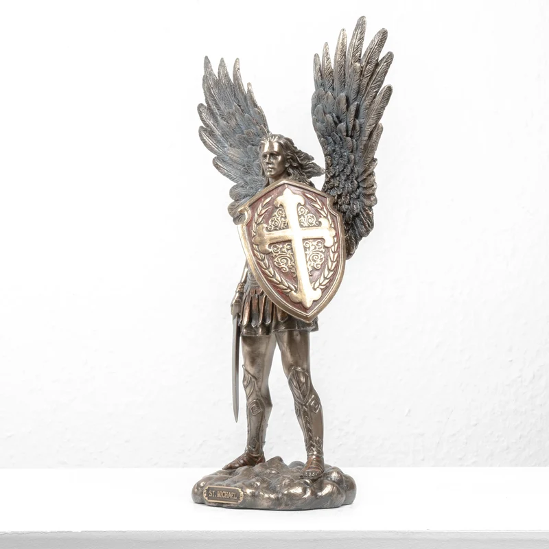Saint Michel Archange – Défenseur du Ciel (Statue en bronze à froid, Petit modèle)