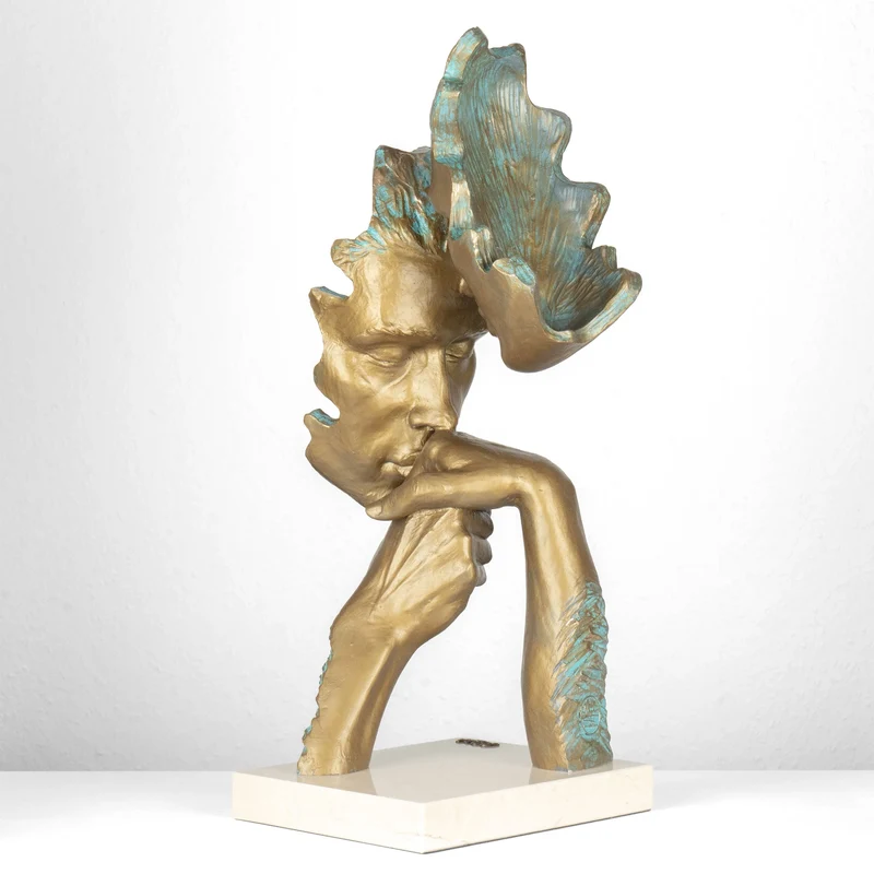 Sculpture Amants « Caress » par Anglada sur Base en Marbre