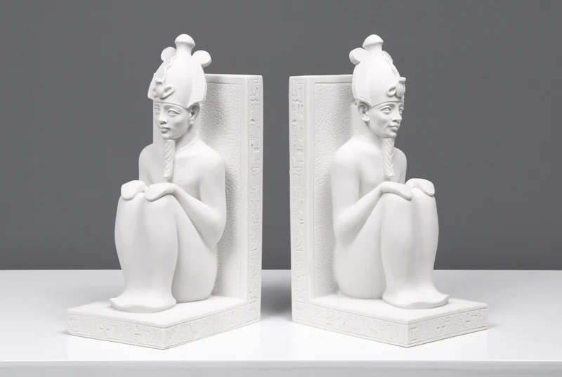 Serre-livres Egyptien - Statue Osiris en paire - sculpture en marbre