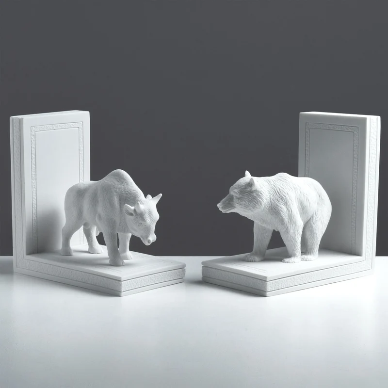 Serre-livres Taureau & Ours — Symboles de Force et d’Équilibre