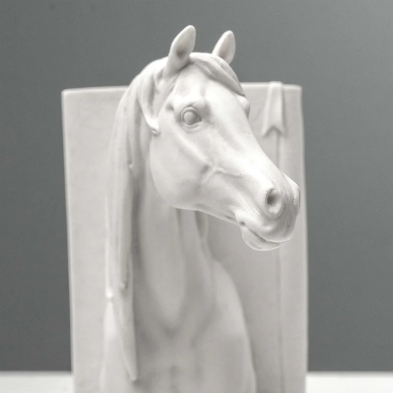 Serre-livres tête de cheval – Paire de bustes équestres