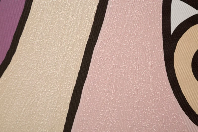 Peinture sur toile abstraite et colorée avec visage Boho