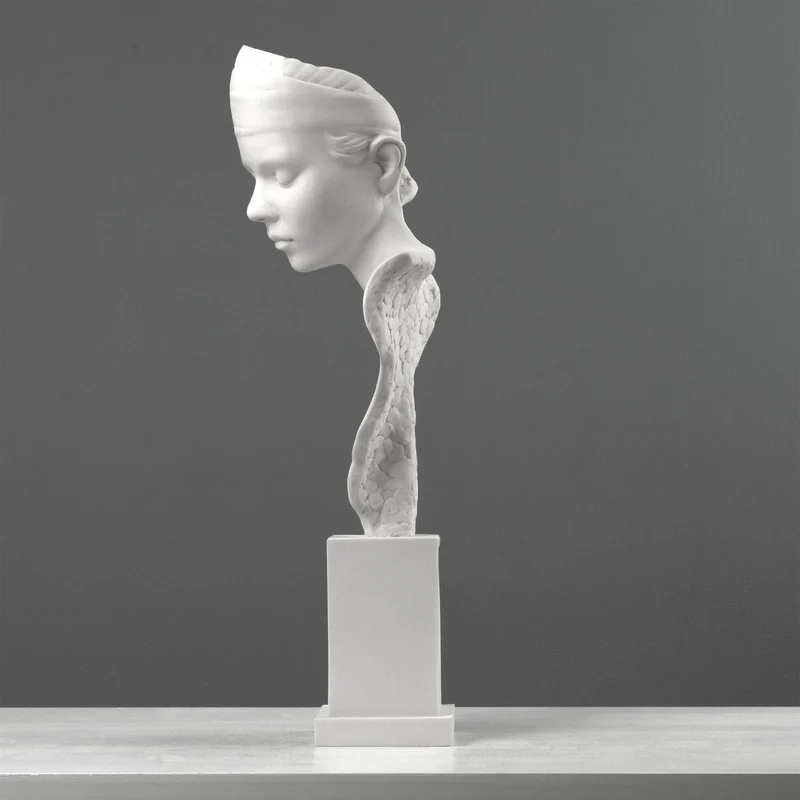 Sculpture buste Serenity – Représentation moderne d’une jeune femme