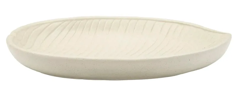 Plateau décoratif rond en résine blanche – Design moderne Stons
