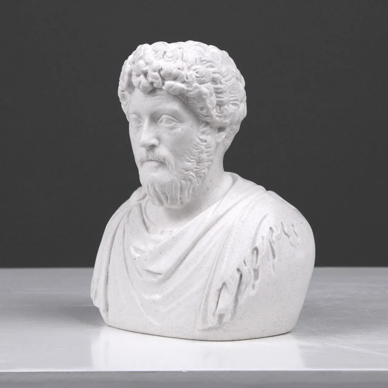 Sculpture de buste de serre-livres de Marc Aurèle - Petite statue de l'empereur romain