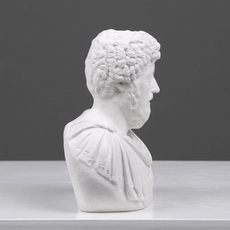 Sculpture de buste de serre-livres de Marc Aurèle - Petite statue de l'empereur romain
