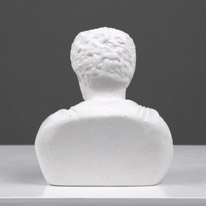 Sculpture de buste de serre-livres de Marc Aurèle - Petite statue de l'empereur romain