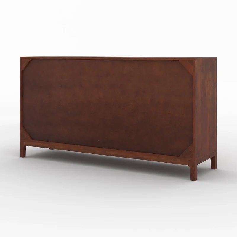 Buffet Lanka en bois de manguier et cannage