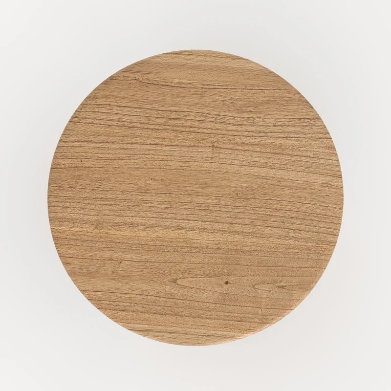 Table d'appoint ronde Néa en bois clair D40 cm
