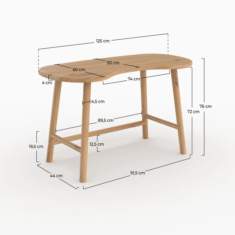 Bureau Brandan en bois massif de mindi