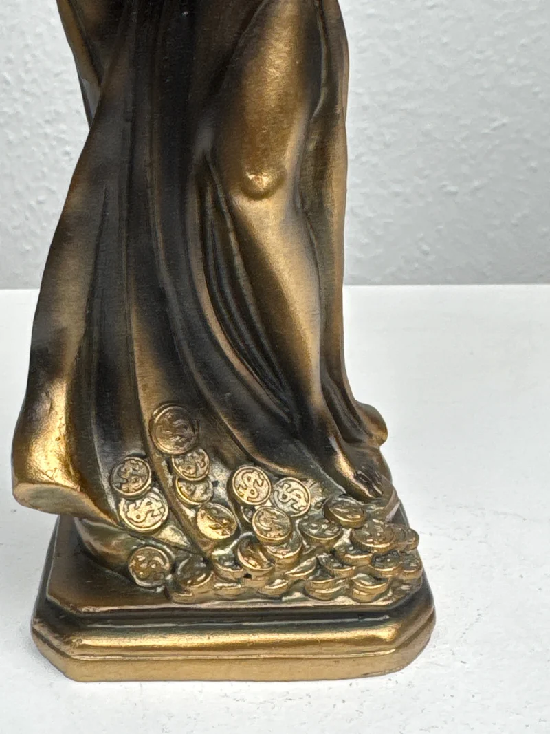 Sculpture de Fortuna – Déesse de la Chance et de la Richesse (Laiton Patiné Noir)
