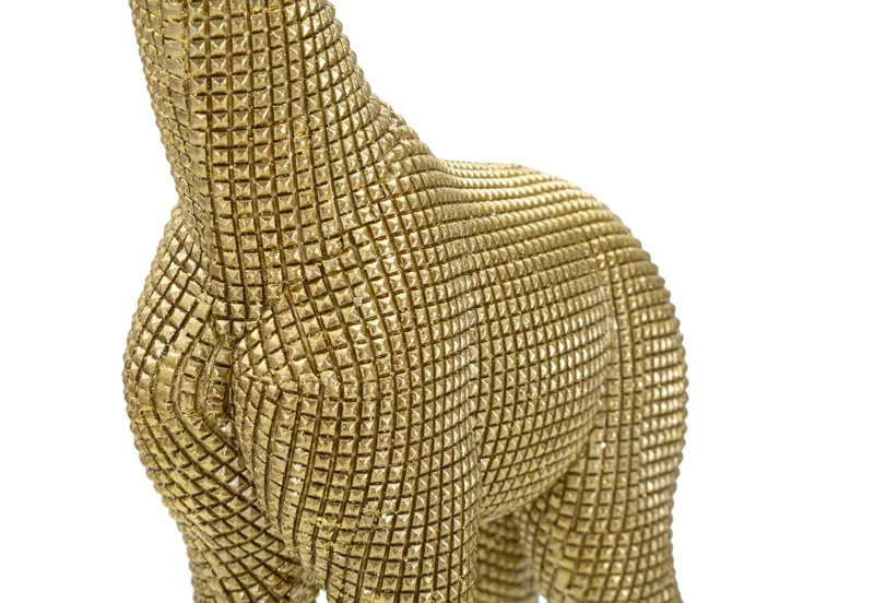 Sculpture de girafe dorée (décoration moderne)