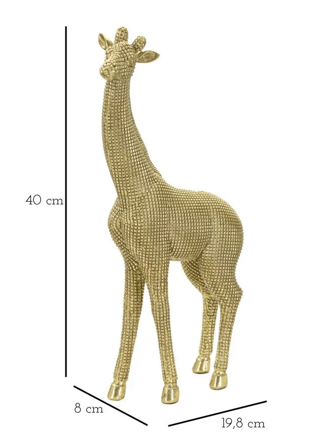 Sculpture de girafe dorée (décoration moderne)