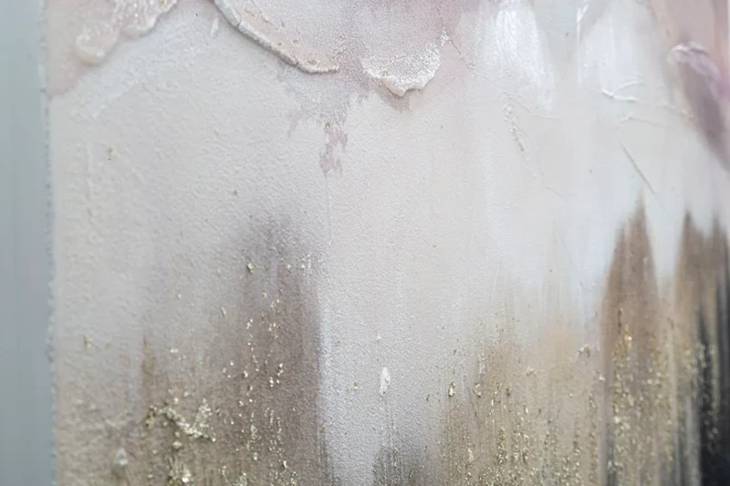 Peinture abstraite sur toile de montagne
