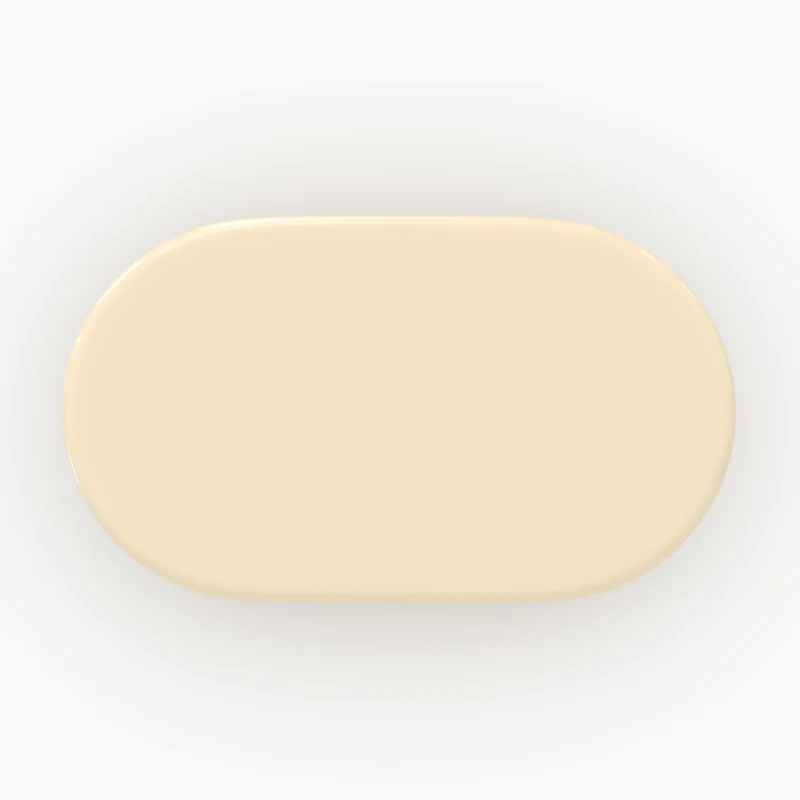 Table basse ovale Sia laquée blanche en MDF, 120 cm