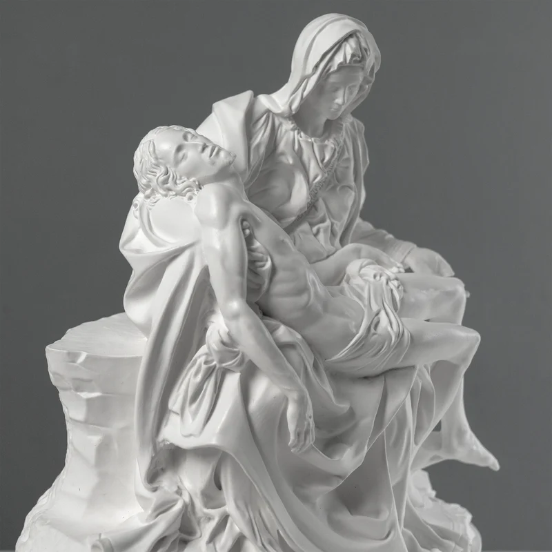 Sculpture de la Pietà de Michel-Ange – Statue Blanche (Musées du Vatican)