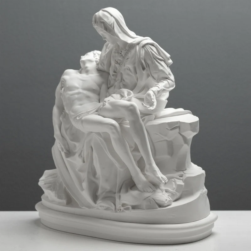 Sculpture de la Pietà de Michel-Ange – Statue Blanche (Musées du Vatican)