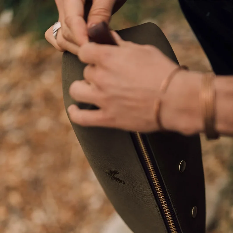 Canvas Wash Bag / Dopp Kit - Olive