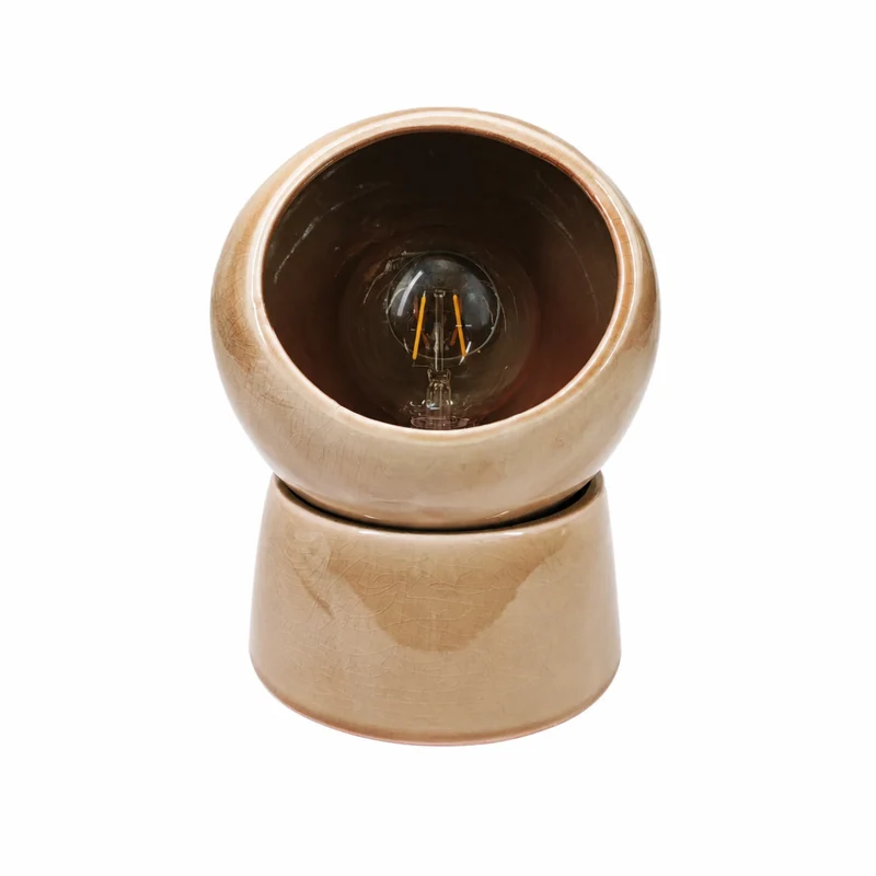 Lampe à poser Halo en céramique beige