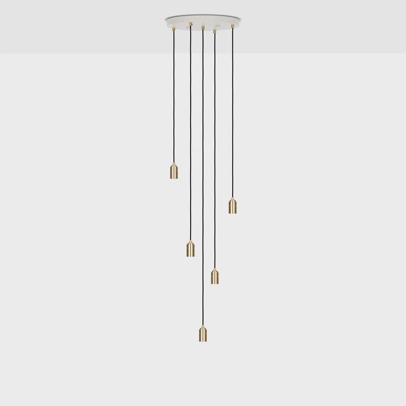 Five Pendant in Brass + Sphere V