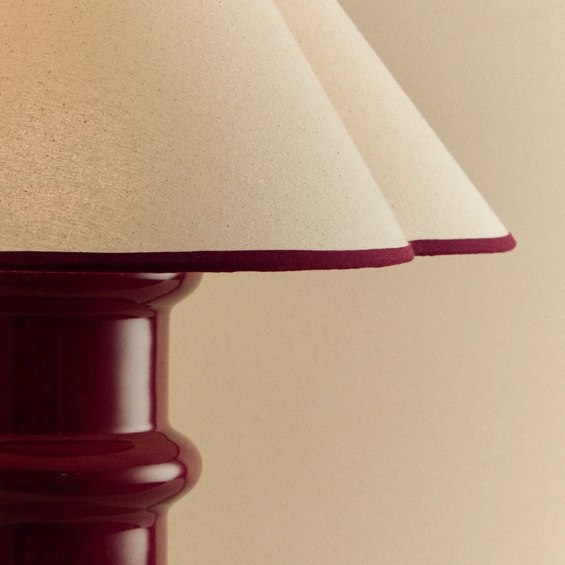 Heath Table Lamp in Port Red