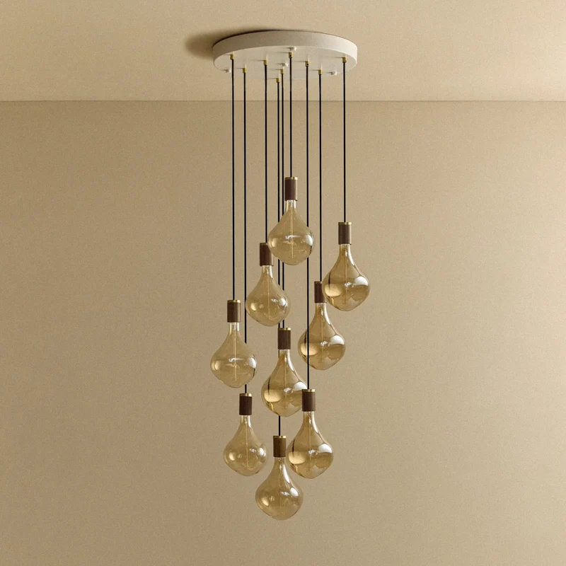 Nine Pendant in Walnut + Voronoi II