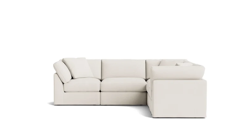 Get Together™ 5-Piece Modular Sectional Closed, Standard, Cream Linen