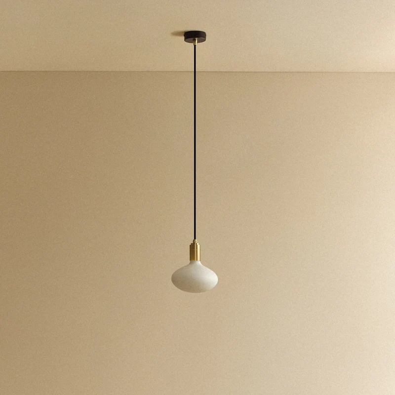 Oval Dim-to-Warm Pendant Light in Brass