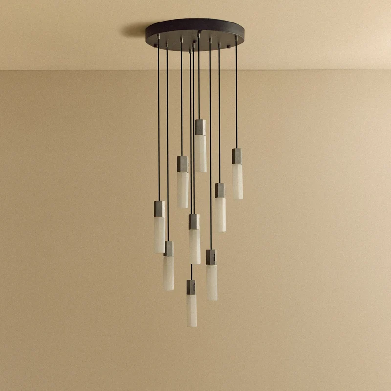 Basalt Nine Pendant in Stainless Steel