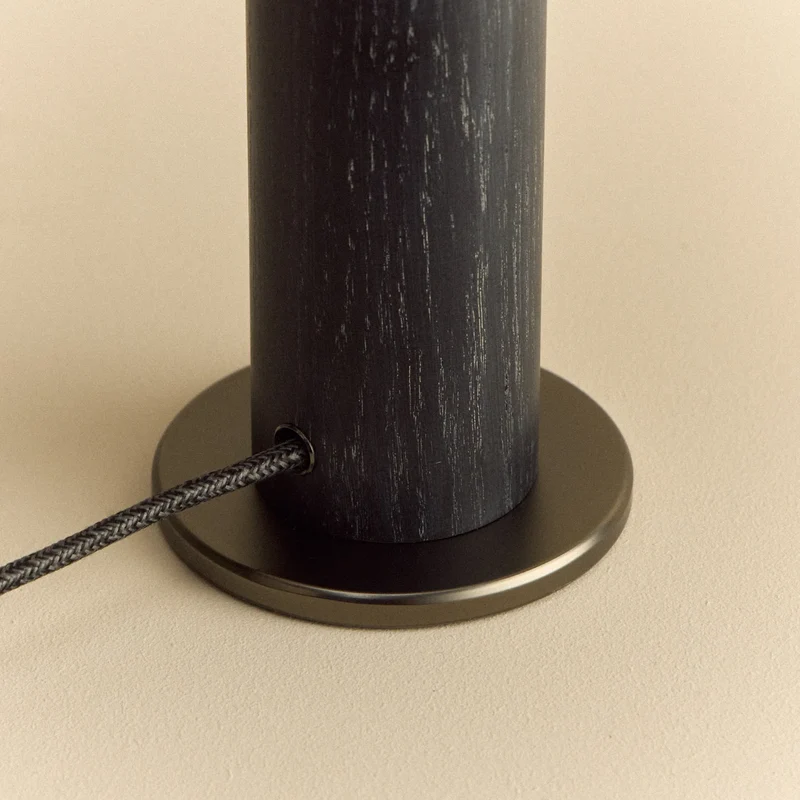 Knuckle Table Lamp in Blackened Oak + Oblo