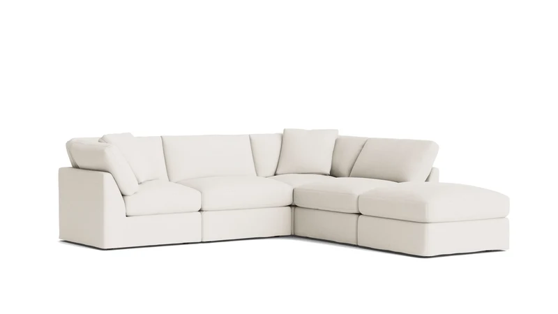 Get Together™ 5-Piece Modular Sectional, Standard, Cream Linen