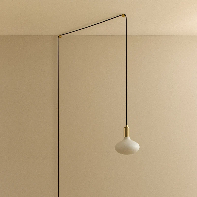 Oval Plug-In Pendant in Brass