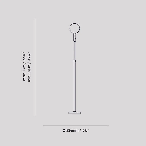 Poise Adjustable Floor Lamp in Graphite
