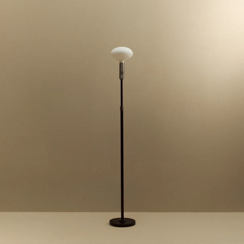 Poise Adjustable Floor Lamp in Graphite + Oval II