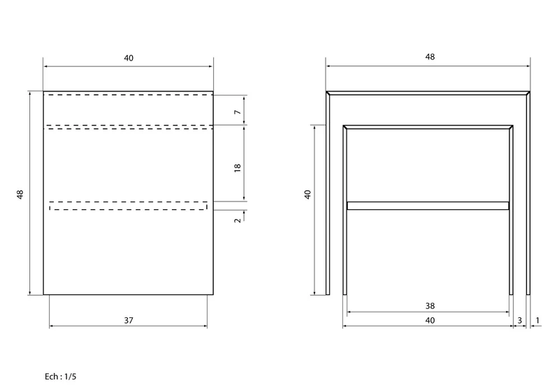 Set Zen 3 | 2 Tables Gigognes Verre Trempé et Bois — Adentro Studio