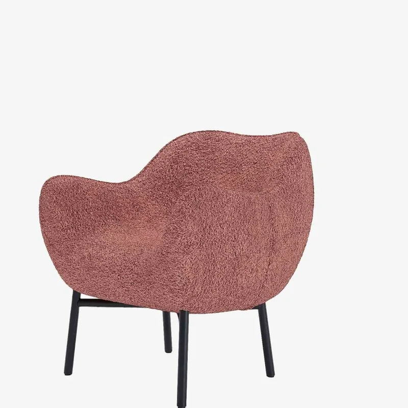 Fauteuil bouclette rose