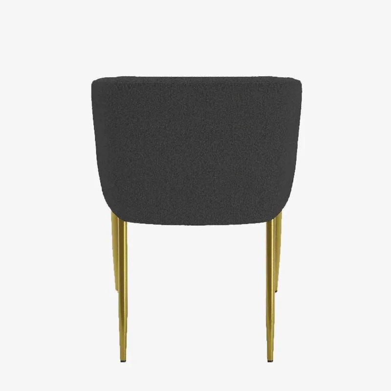 Fauteuil de salle manger bouclette gris fonc Basile