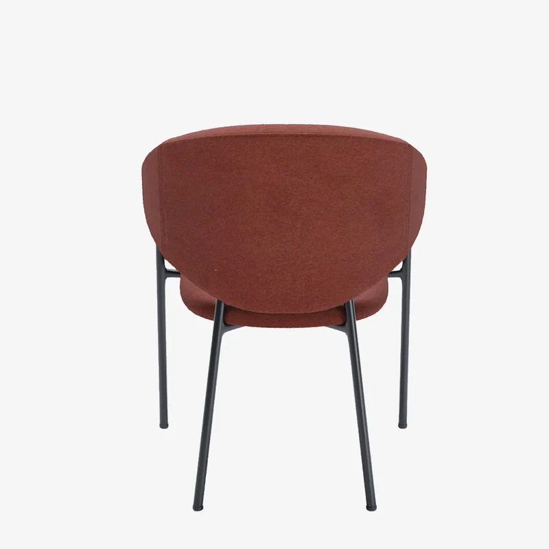 Lot de 2 chaises avec accoudoir design en velours ocre Jeanne