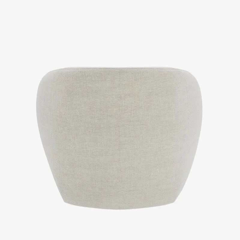 Fauteuil design tissu beige Pablo