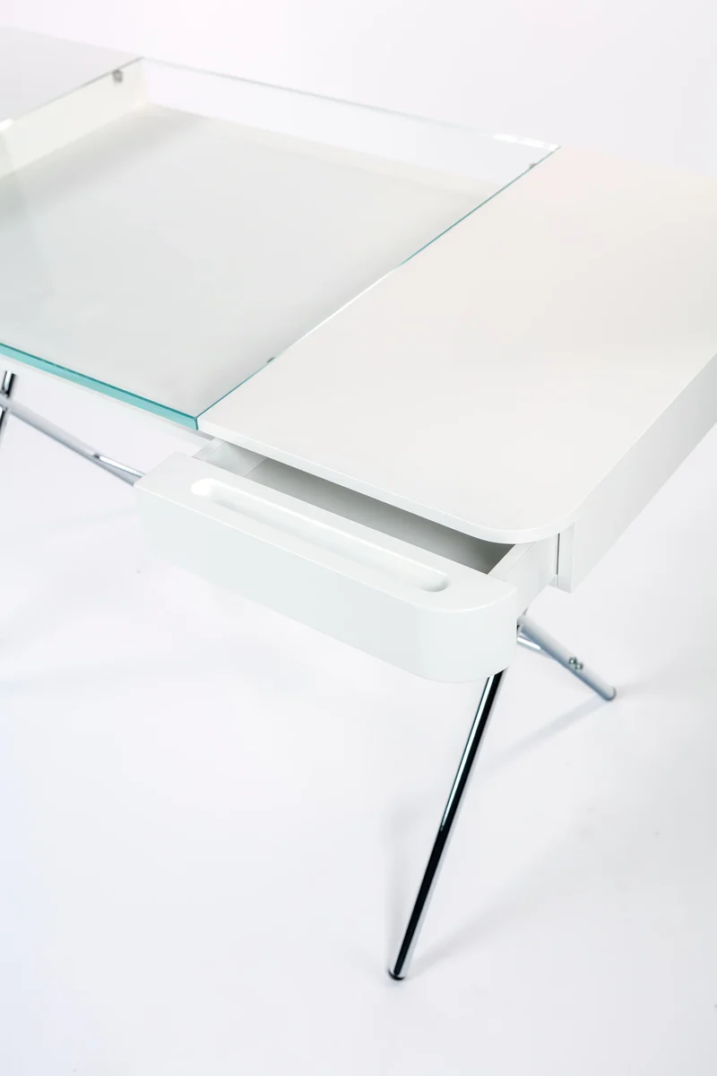 Bureau Cosimo | Plateau verre extra clair et tiroirs | Marco Zanuso Jr