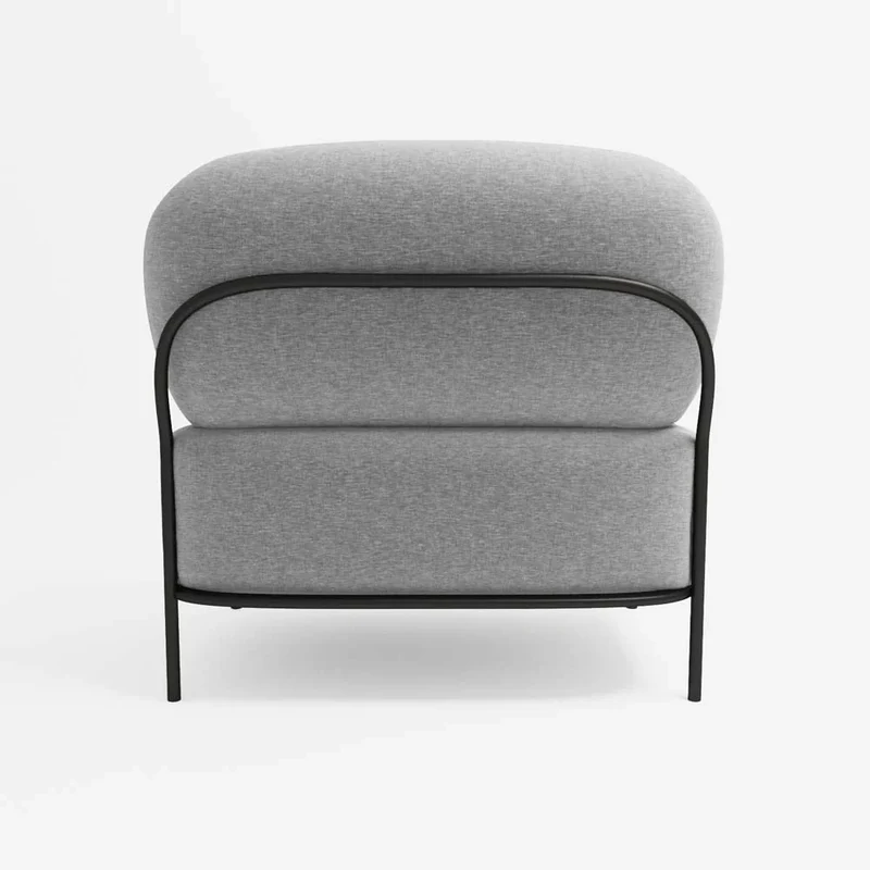 Fauteuil en tissu gris foncé