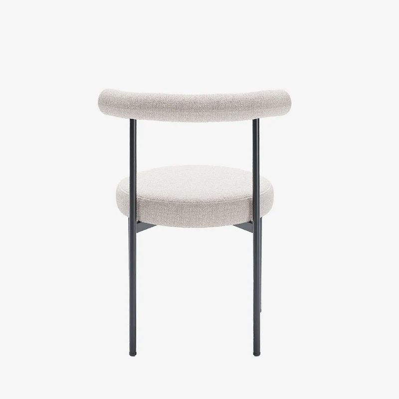 Lot de 2 chaises de salle manger design moderne, velours cr me Julia