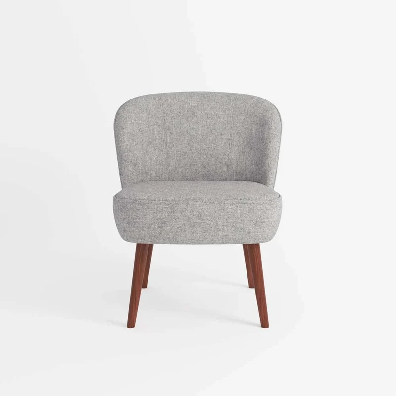 Petit fauteuil de salon en tissu gris