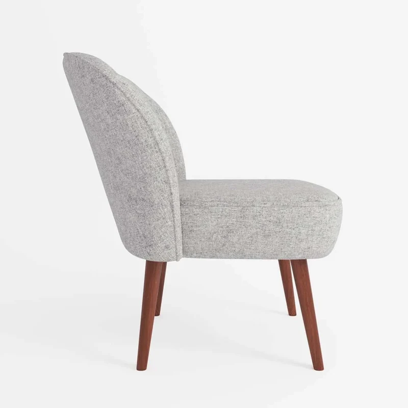 Petit fauteuil de salon en tissu gris