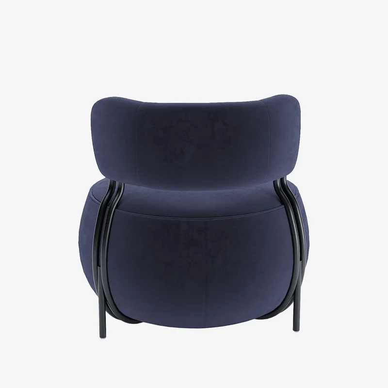Fauteuil rond en velours
