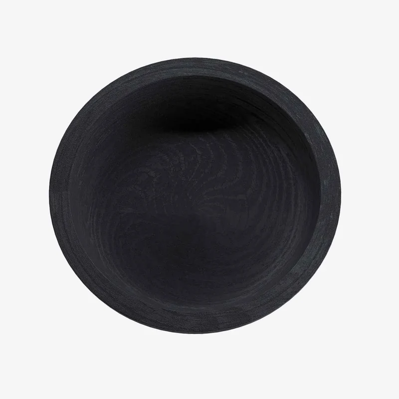 Coupe design en bois sculpt paulownia noir Montmartre